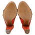 Women's Moschino Cheap and Chic Bow Detail Sandals in Orange Satin