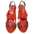 Women's Moschino Cheap and Chic Bow Detail Sandals in Orange Satin