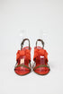 Women's Moschino Cheap and Chic Bow Detail Sandals in Orange Satin