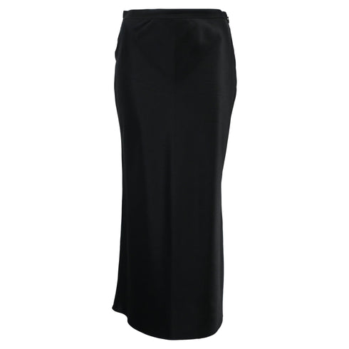 Women's Joseph Midi Skirt in Black Silk