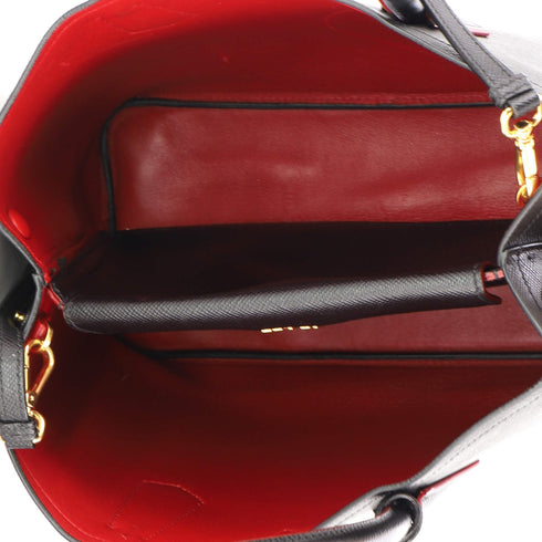 Cuir Double Tote Saffiano Leather Medium