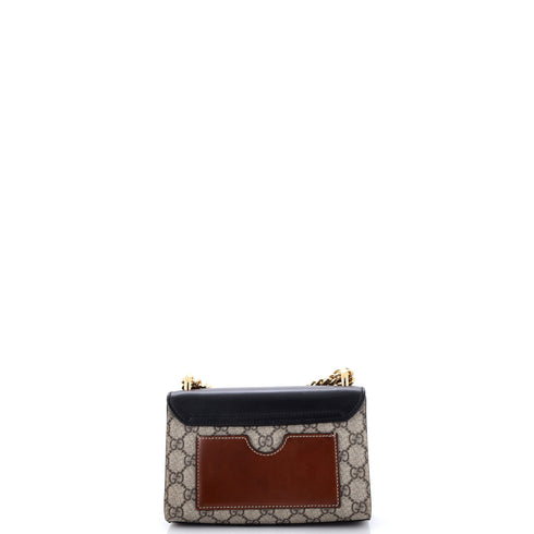 Padlock Shoulder Bag GG Coated Canvas and Leather Small
