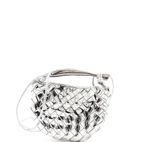 Sardine Top Handle Bag Metallic Leather Mini