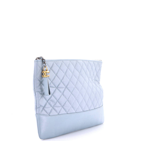 Gabrielle O Case Clutch Quilted Aged Calfskin Large