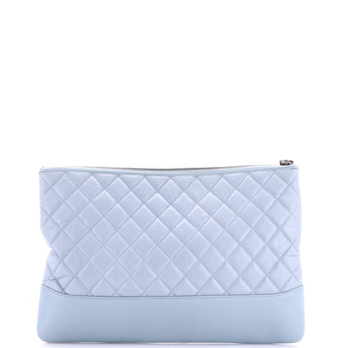 Gabrielle O Case Clutch Quilted Aged Calfskin Large