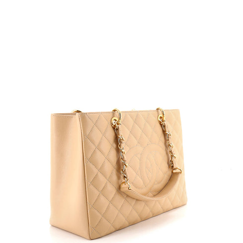 Grand Shopping Tote Quilted Caviar