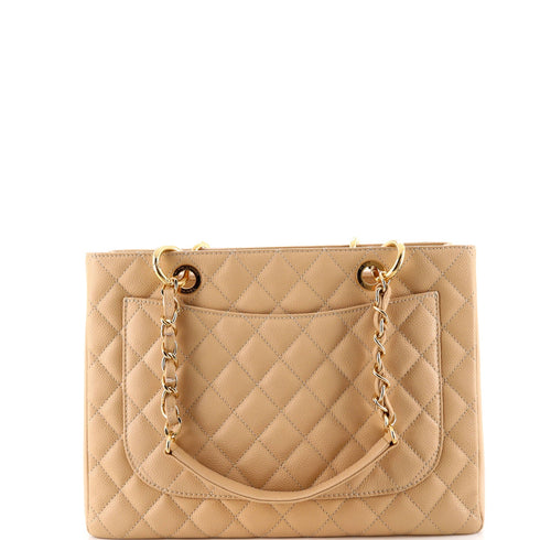 Grand Shopping Tote Quilted Caviar