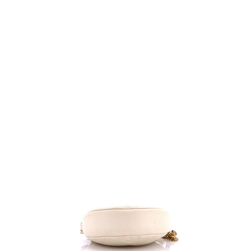 GG Marmont Round Shoulder Bag Matelasse Leather Mini