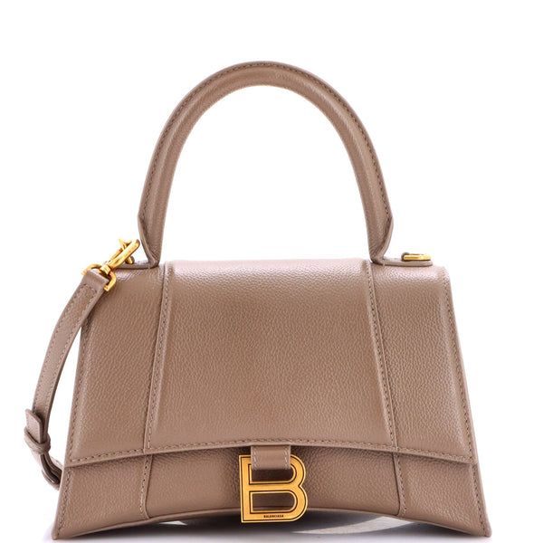 Hourglass Top Handle Bag Leather Small