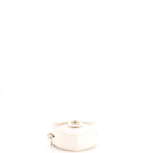 CC in Love Heart Belt Bag Quilted Lambskin