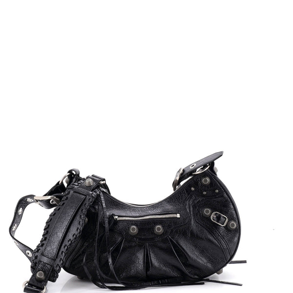 Le Cagole Giant Studs Shoulder Bag Leather Small