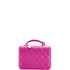 CC Top Handle Chain Full Flap Bag Quilted Caviar Small