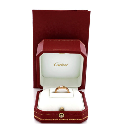 LOVE Solitaire Ring 18K Rose Gold and Diamond 0.23CT