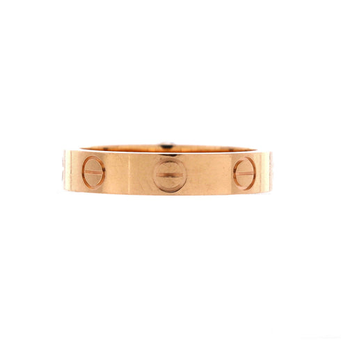LOVE Solitaire Ring 18K Rose Gold and Diamond 0.23CT