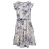 Women's RED Valentino Monkey Print Mini Ruffle Trim Dress in Cream Silk