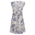 Women's RED Valentino Monkey Print Mini Ruffle Trim Dress in Cream Silk