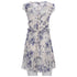 Women's RED Valentino Monkey Print Mini Ruffle Trim Dress in Cream Silk