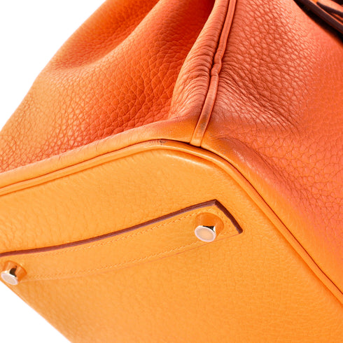 Birkin Handbag Orange H Clemence with Gold Hardware 35