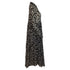 Women's Jil Sander Floral Print Maxi Shirt Dress in Black Polyamide