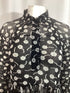 Women's Jil Sander Floral Print Maxi Shirt Dress in Black Polyamide