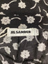 Women's Jil Sander Floral Print Maxi Shirt Dress in Black Polyamide