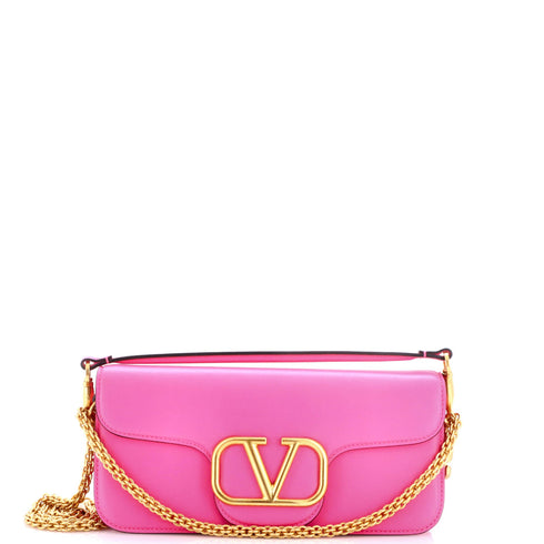 VLogo Loco Flap Shoulder Bag Leather Medium
