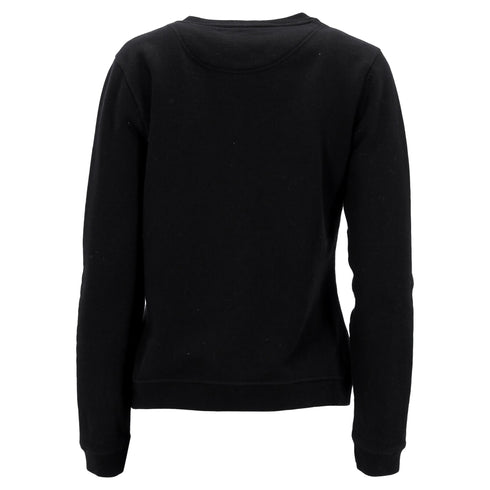 Women's Kenzo Logo-Embroidered Crewneck Sweater in Black Cotton