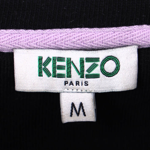 Women's Kenzo Logo-Embroidered Crewneck Sweater in Black Cotton