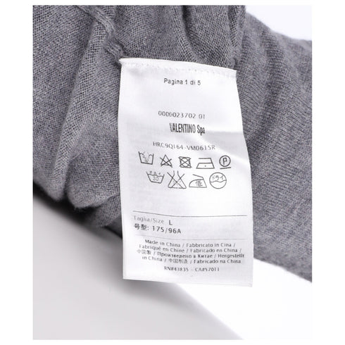 Women's RED Valentino Bow-Embellished Cardigan in Grey Wool