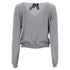 Women's RED Valentino Bow-Embellished Cardigan in Grey Wool