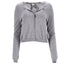 Women's RED Valentino Bow-Embellished Cardigan in Grey Wool