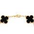 Vintage Alhambra 5 Motifs Bracelet 18K Yellow Gold and Onyx