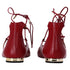 Women's Aquazzura Christhy Lace-Up Ballet Flats in Red Leather