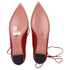 Women's Aquazzura Christhy Lace-Up Ballet Flats in Red Leather