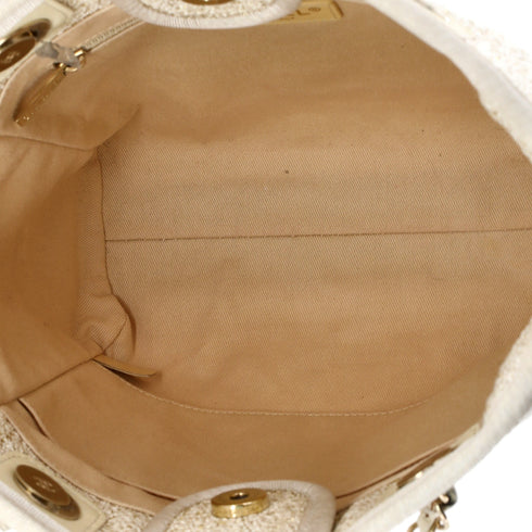 North South Deauville Tote Raffia with Glitter Detail Small