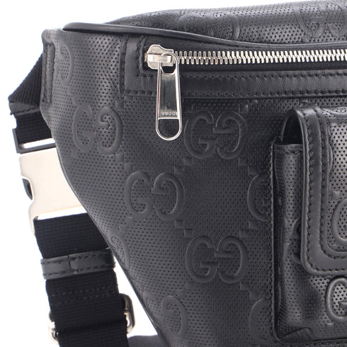 Front Pocket Belt Bag GG Embossed Perforated Leather