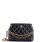Enamel Hearts Shoulder Bag Quilted Crumpled Calfskin