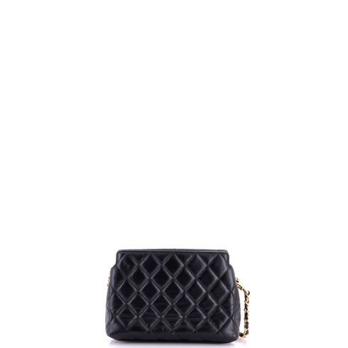 Enamel Hearts Shoulder Bag Quilted Crumpled Calfskin