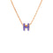 Pop H Pendant Chain Necklace Metal and Enamel Mini