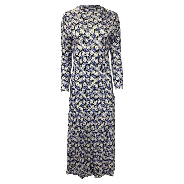 Women's Rixo Elise Floral Printed Midi Long Sleeve Dress in Multicolor Viscose