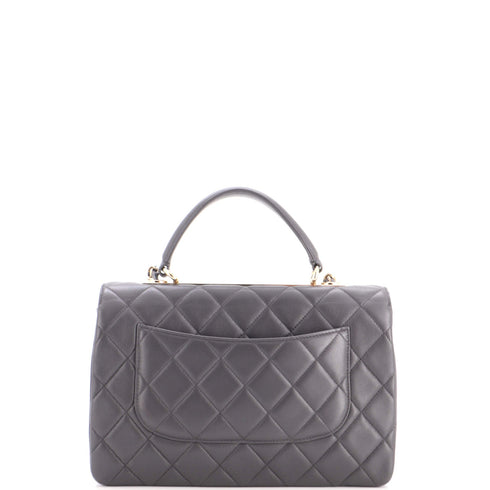 Trendy CC Top Handle Bag Quilted Lambskin Medium