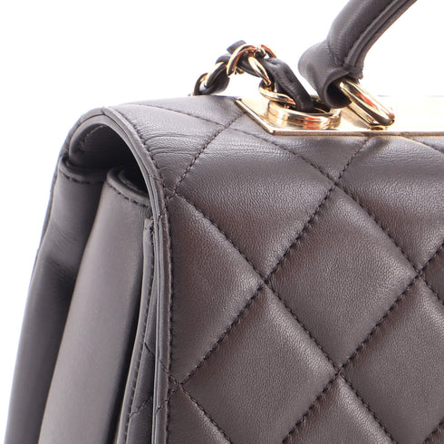 Trendy CC Top Handle Bag Quilted Lambskin Medium