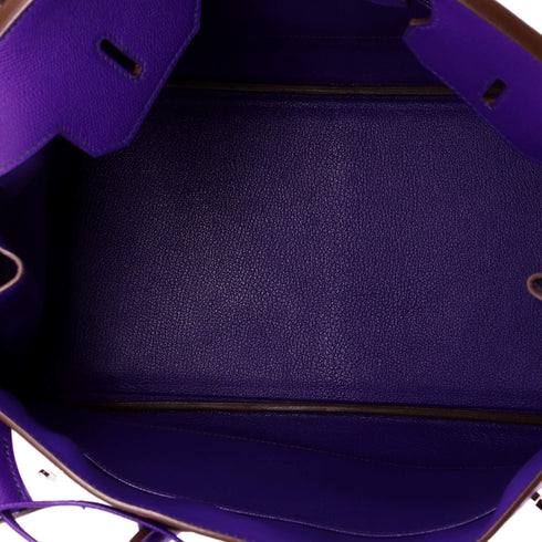 Birkin Handbag Crocus Epsom with Palladium Hardware 35