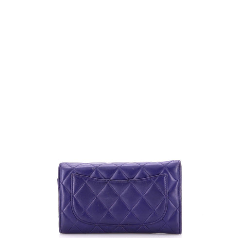 L-Flap Wallet Quilted Lambskin Long