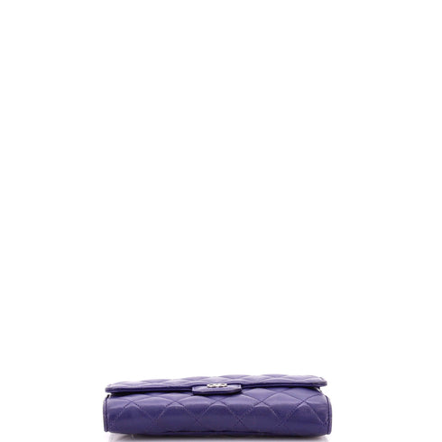 L-Flap Wallet Quilted Lambskin Long