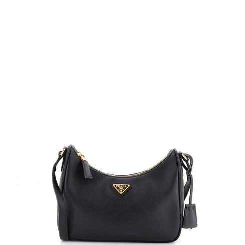 Re-Edition Hobo Saffiano Leather Mini