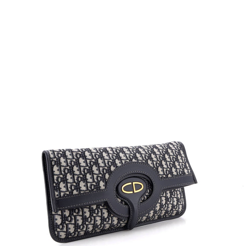 Fold Over Clutch Oblique Canvas