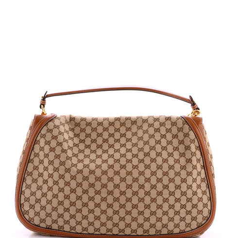 Blondie NM Top Handle Bag GG Coated Canvas with Leather Maxi