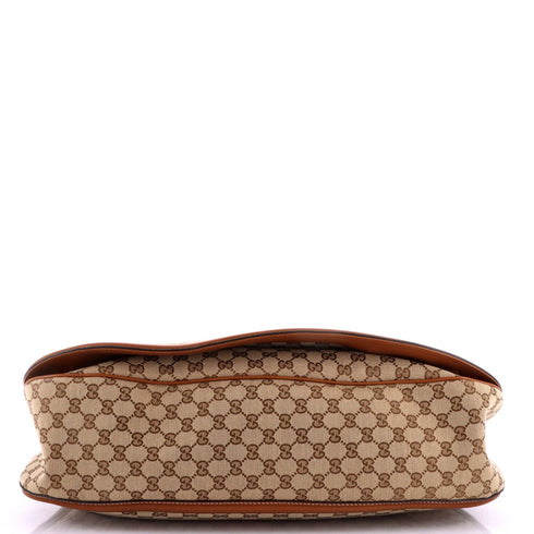 Blondie NM Top Handle Bag GG Coated Canvas with Leather Maxi