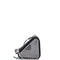 Triangle Double Pouch Crossbody Crystal Embellished Satin Mini